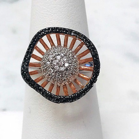 Rose Gold/ Vermeil Lotus Blossom Ring-Boutique-size 6 - Picture 3 of 6